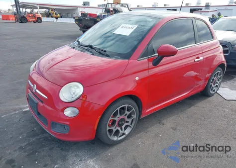 2012 Fiat 500 Sport z USA, uszkodzony, nr VIN 3C3CFFBR8CT385863